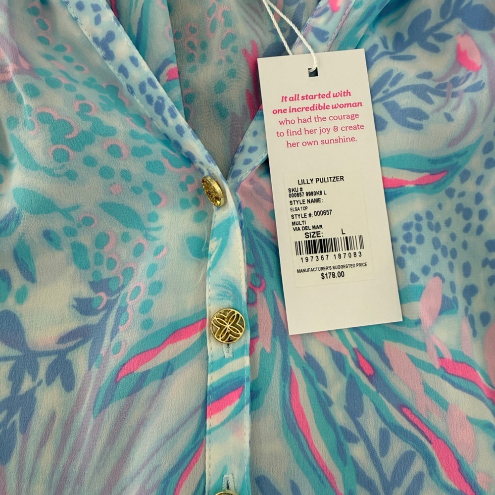 NWT Lilly Pulitzer Elsa top - Picture 4 of 6